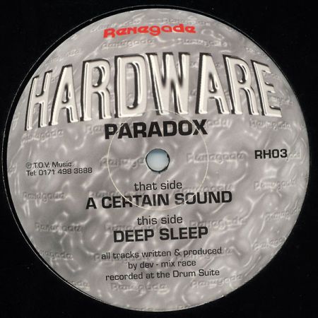 Paradox ‎- A Certain Sound /