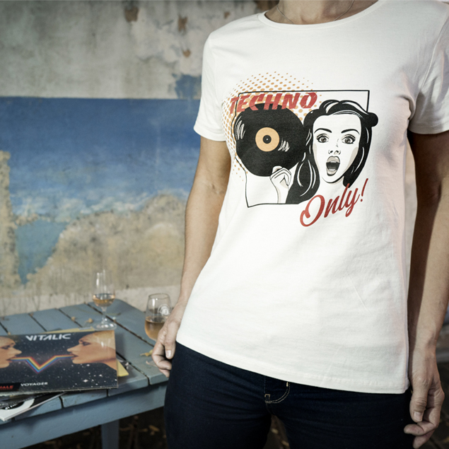 T-Shirt Techno Only! pour Femme - Impression numérique