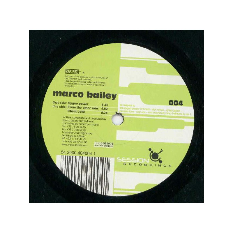 Marco Bailey ‎– Sygno Power