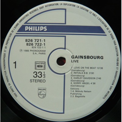 Serge Gainsbourg - Live Serge Gainsbourg - Live