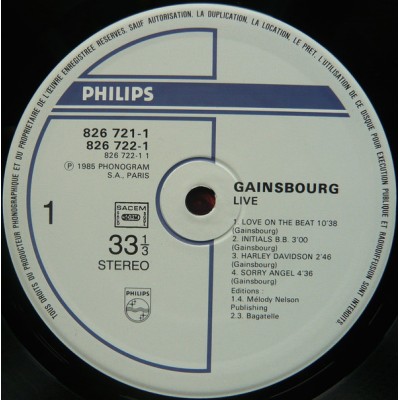 Serge Gainsbourg - Live